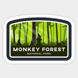 Monkey forest | National Park Sticker